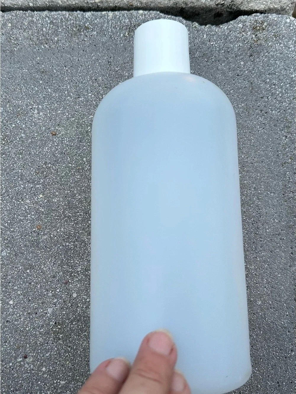 White Plastic Bottle - Medium Travel Sized